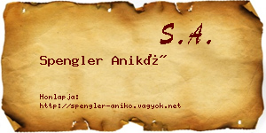 Spengler Anikó névjegykártya